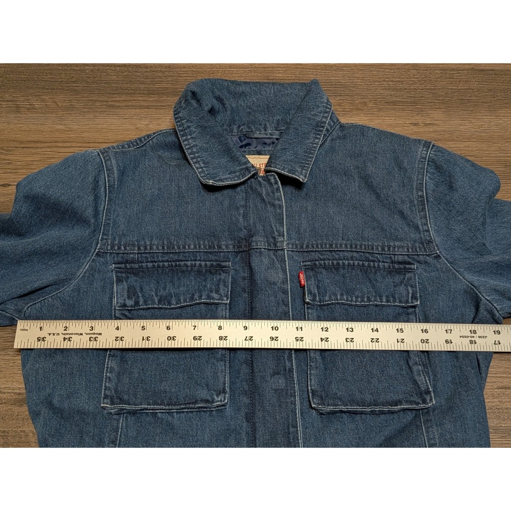 Levi Strauss Co. Women's Denim Utility Jacket Belted Garment Washed Medium - Picture 4 of 7